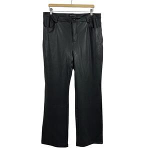 Boston Proper Women’s Faux Leather Black Pants Size 18